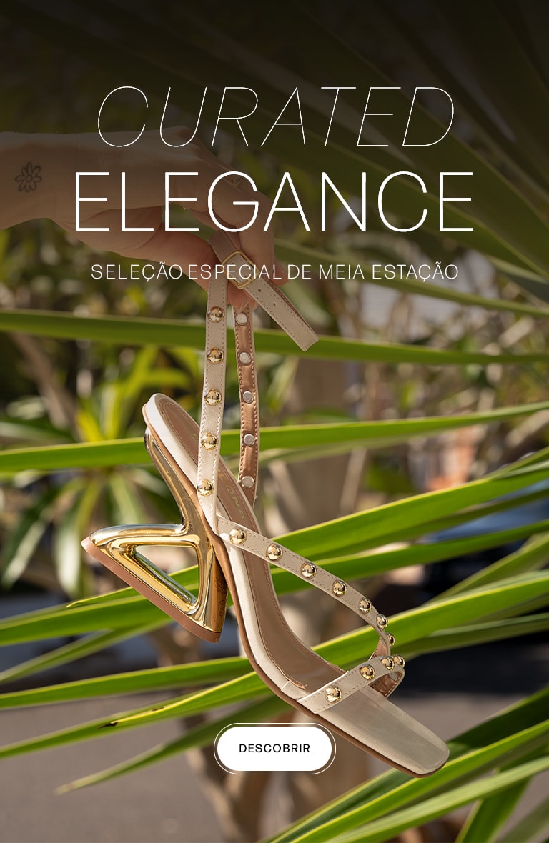 Sandália Feminina com Pedrarias e Salto Dourado | Promoção Domidona