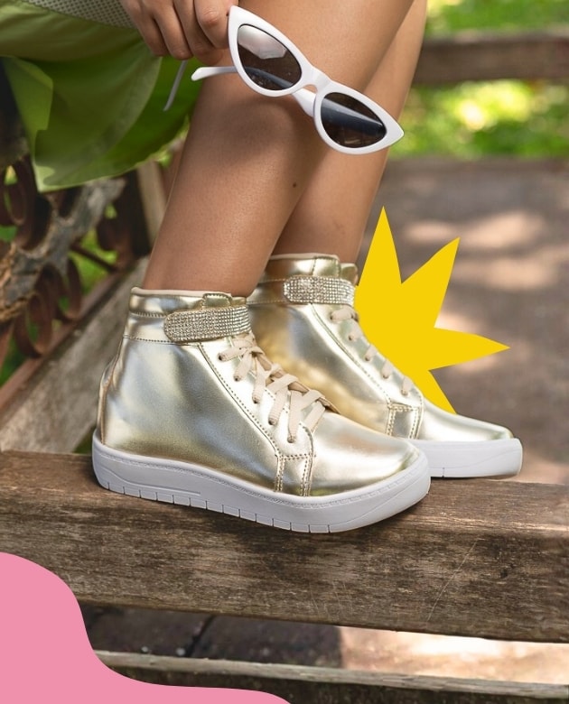 Tênis infantil feminino cano alto para escola, confortável e resistente para acompanhar o crescimento