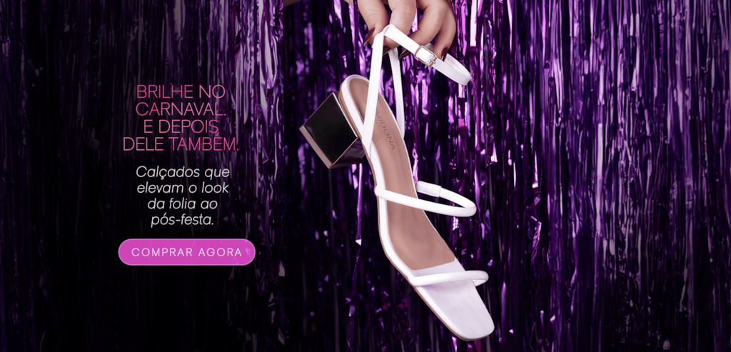 Sandália Branca Elegante para Carnaval | Domidona