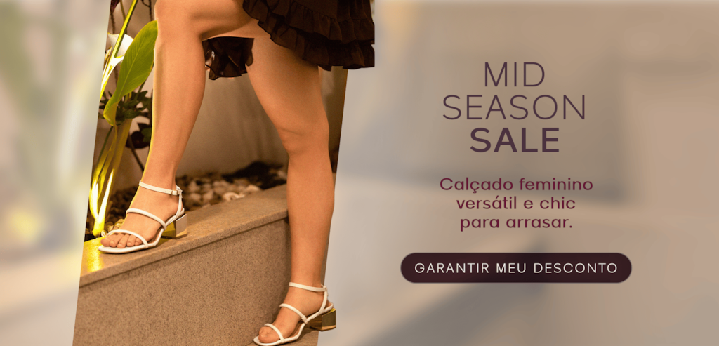 Sandália Branca Feminina Salto Bloco Metálico | Mid Season Sale Domidona