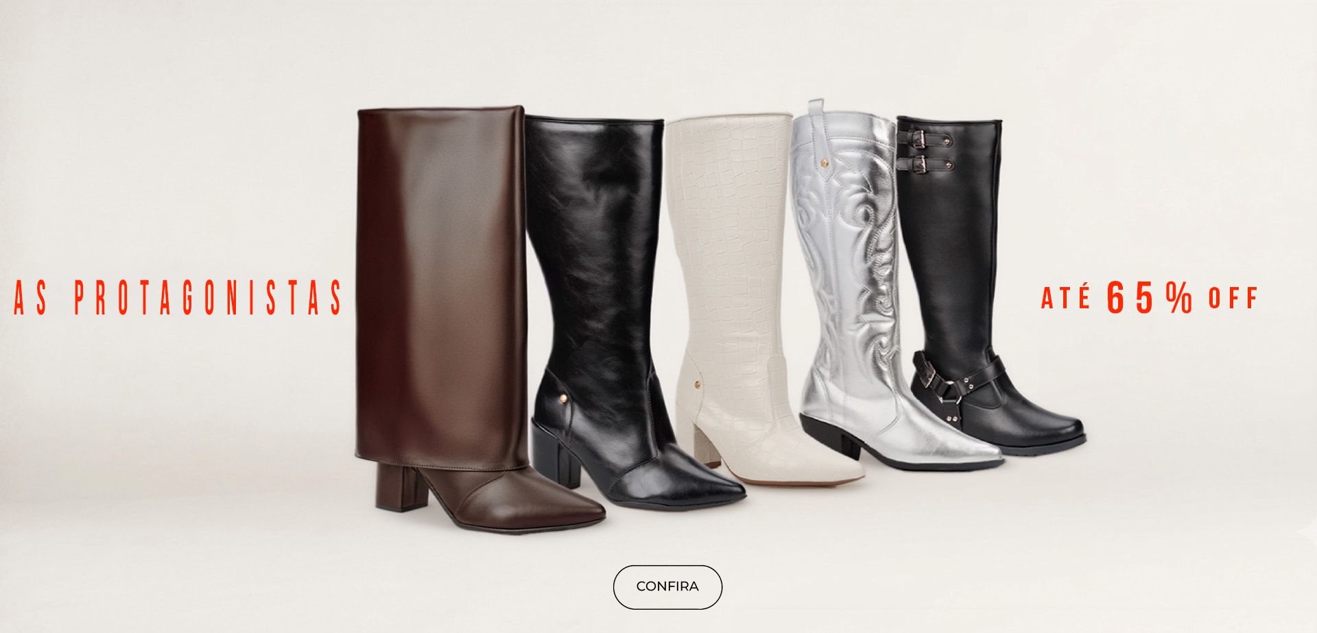 As Protagonistas | Botas de Inverno com até 65% OFF