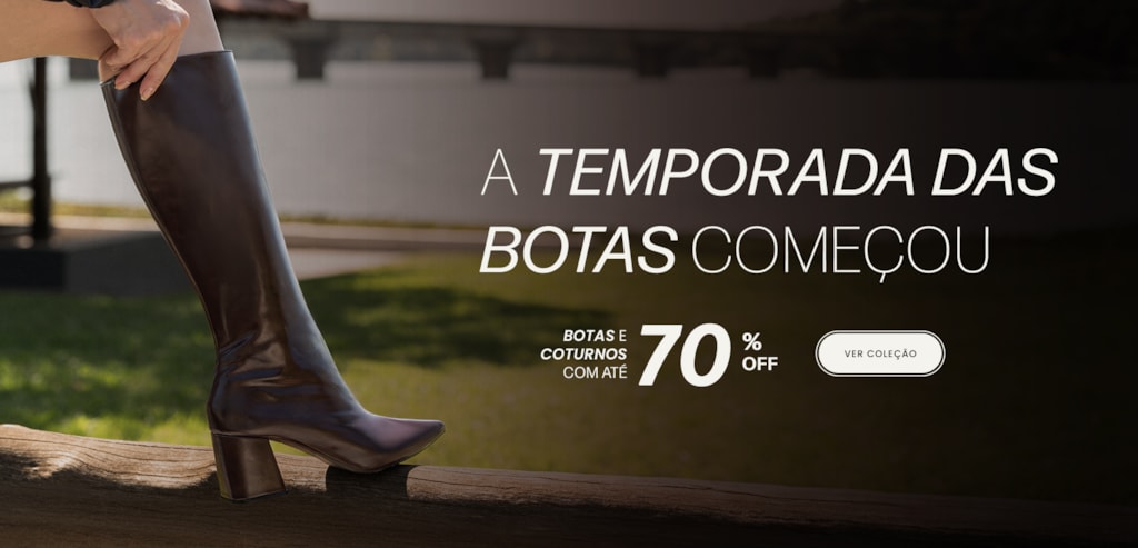 Temporada de Botas: até 70% OFF em Modelos Femininos