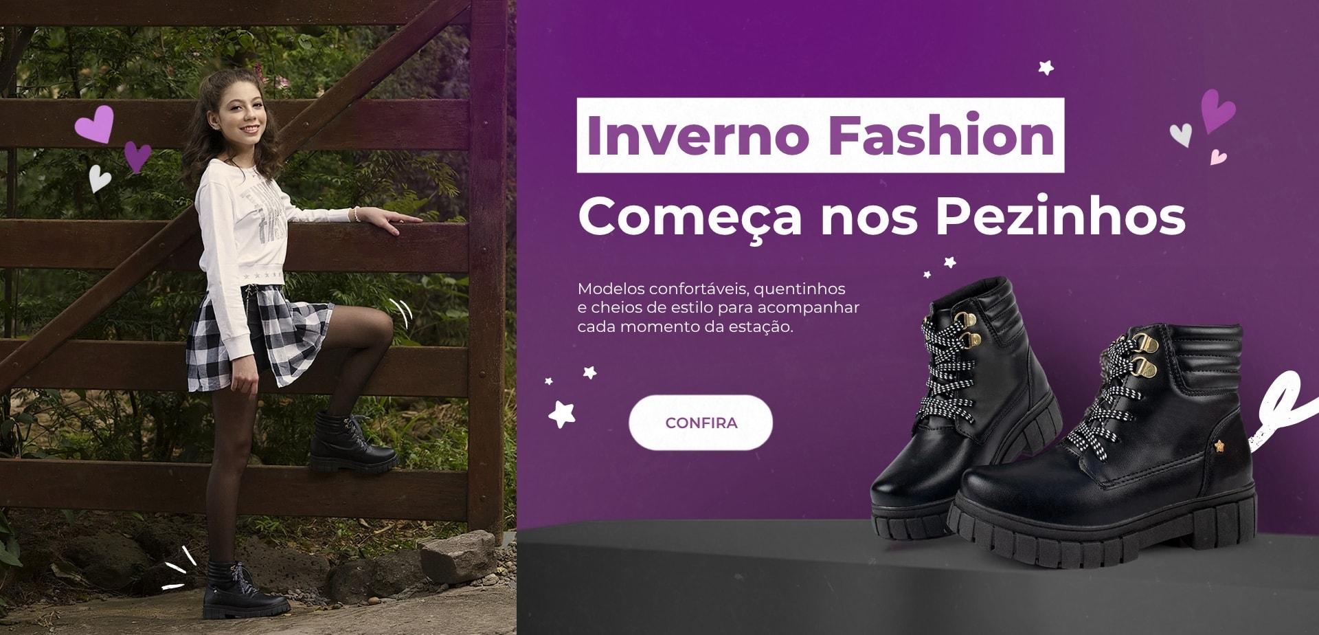 Botas e Coturnos Infantis Femininos | Menina Fashion