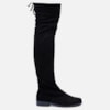 Bota Montaria Over The Knee com Camurça Stretch Preta