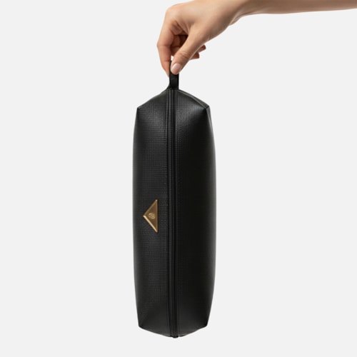 Bolsa Nécessaire Trama Natural Feminina Média Viagem Toque Artesanal