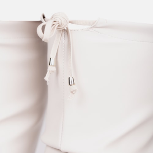 Bota Over The Knee Stretch Bico Fino Salto Grosso Alto Off White