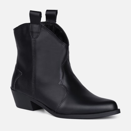 Segunda imagem do produto Bota Texana Feminina Western Infantil Country Cano Médio Preto