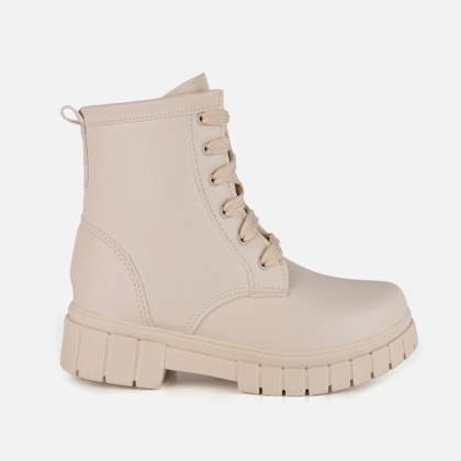 Coturno Feminino Infantil Off White Tratorado Cano Alto Inverno da Moda