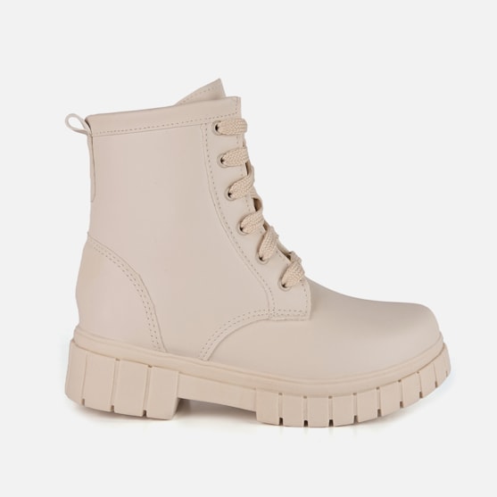 Coturno Feminino Infantil Off White Tratorado Cano Alto Inverno da Moda