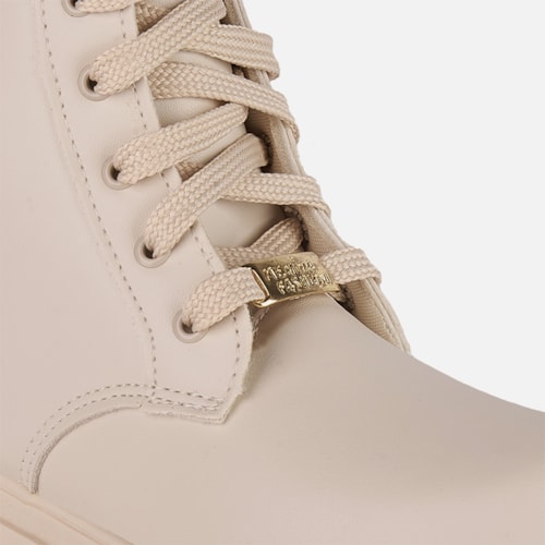 Coturno Feminino Infantil Off White Tratorado Cano Alto Inverno da Moda