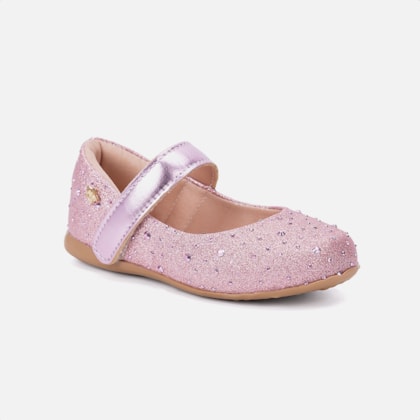 Segunda imagem do produto Sapatilha Infantil Rose Estilo Boneca Spikes E Tira Ajustável