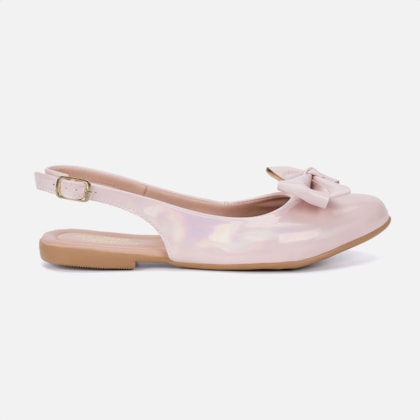 Sapatilha Menina Infantil Rose Slingback Laço Delicado