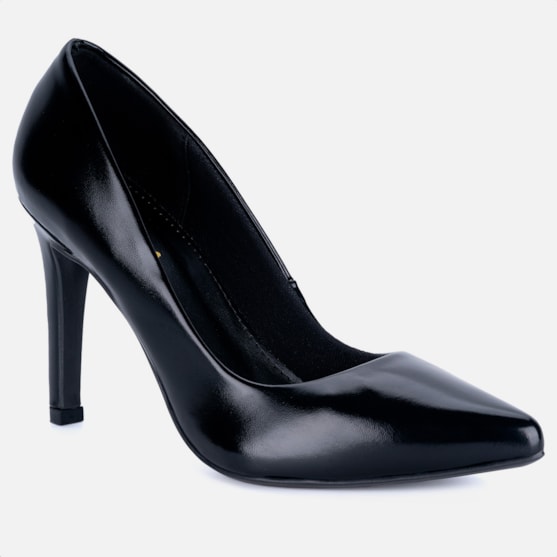 Segunda imagem do produto Scarpin Salto Alto Bico Fino Elegante Confortável Preto