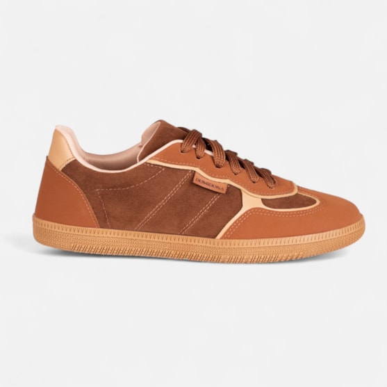 Tênis Caramelo Feminino Domidona Estilo Streetwear Cano Baixo Casual