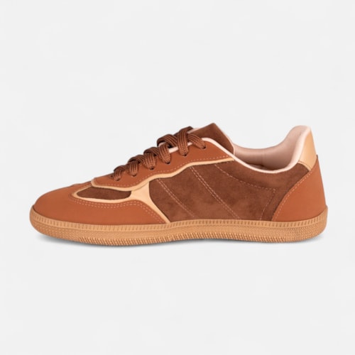 Tênis Caramelo Feminino Domidona Estilo Streetwear Cano Baixo Casual
