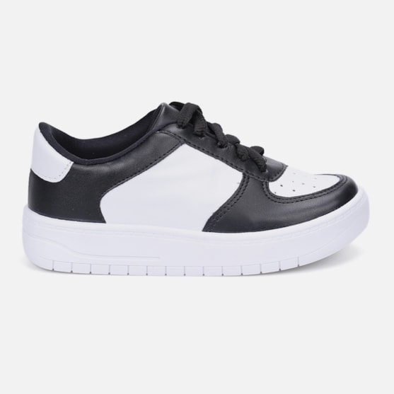 Tênis Casual Branco Infantil Menina Fashion Cano Curto Com Recortes