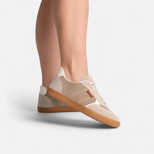 Tênis Cinza Feminino Domidona Estilo Streetwear Cano Baixo Casual