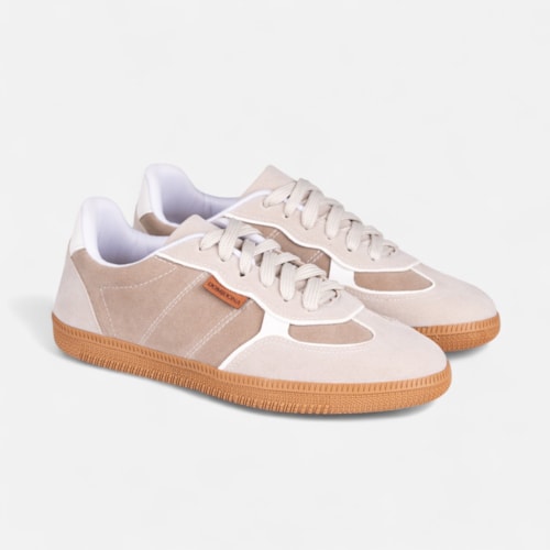 Tênis Cinza Feminino Domidona Estilo Streetwear Cano Baixo Casual