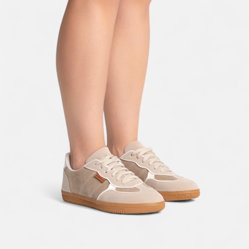 Tênis Cinza Feminino Domidona Estilo Streetwear Cano Baixo Casual