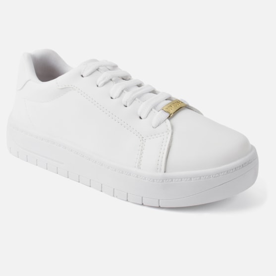 Segunda imagem do produto Tênis Feminino Casual Cano Curto Confortável Estiloso Domidona Branco