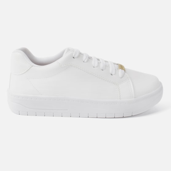 Tênis Feminino Casual Cano Curto Confortável Estiloso Domidona Branco