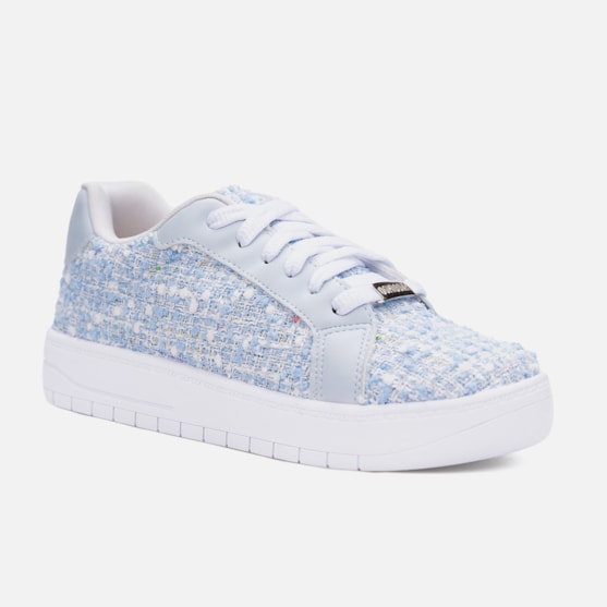 Segunda imagem do produto Tênis Feminino Casual Confortável Cano Baixo Tecido Da Moda Azul