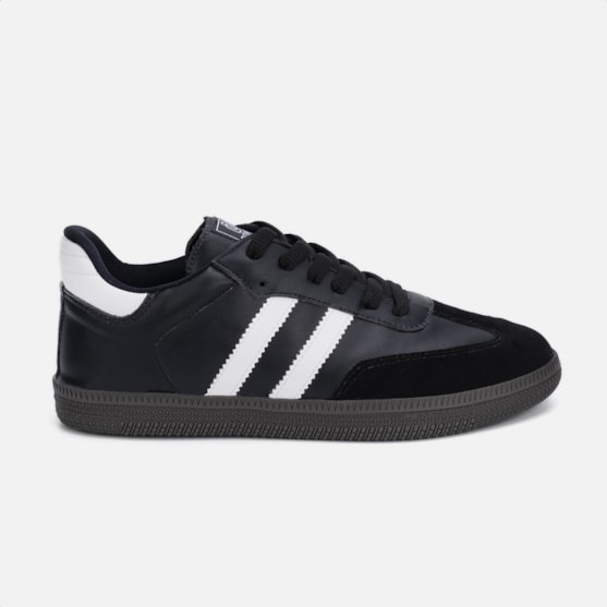 Tênis Feminino Casual Samba Old Vintage Cano Baixo Confortável Preto