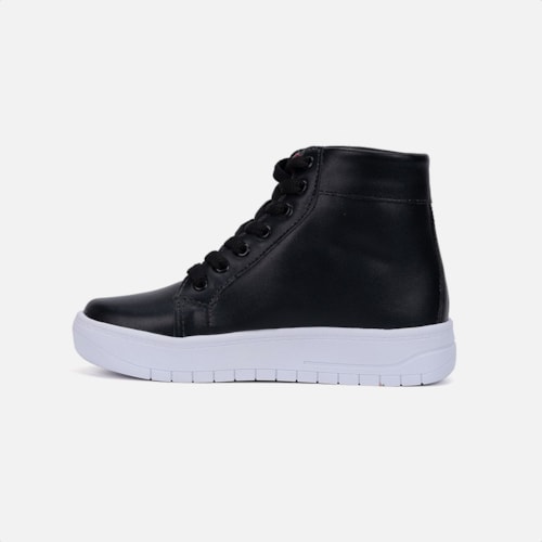 Tênis Infantil Preto Casual Menina Fashion Cano Alto