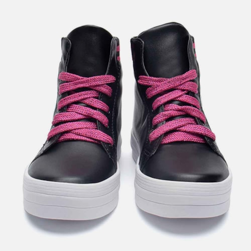 Tênis Menina Fashion Unicórnio Casual Infantil Botinha Preto