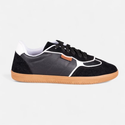 Tênis Preto Feminino Domidona Estilo Streetwear Cano Baixo Casual