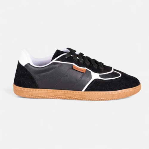 Tênis Preto Feminino Domidona Estilo Streetwear Cano Baixo Casual