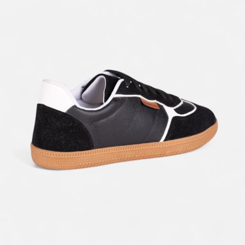 Tênis Preto Feminino Domidona Estilo Streetwear Cano Baixo Casual