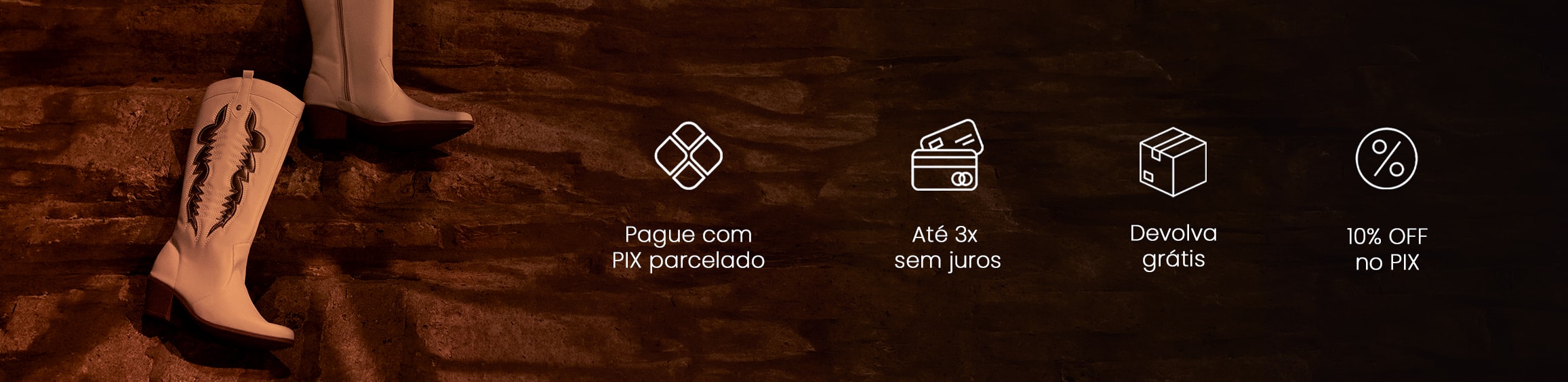 Calçados femininas com benefícios Domiday: PIX parcelado, até 3x sem juros e 10% OFF.