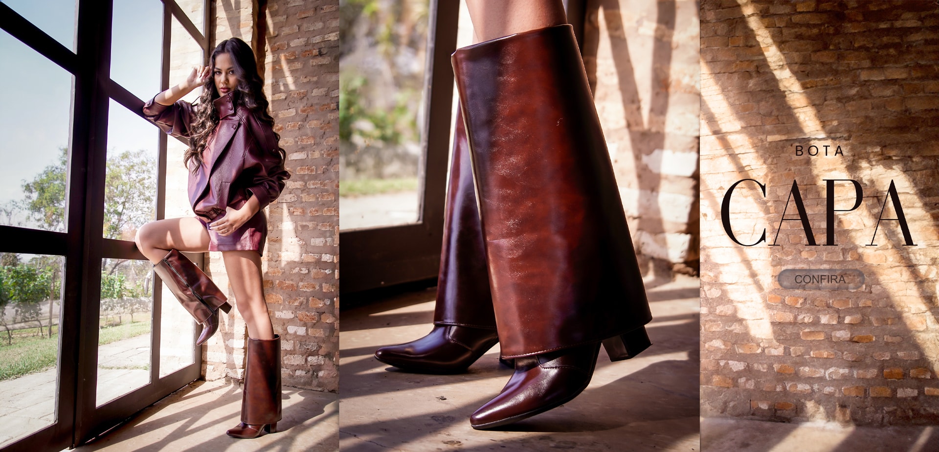 Bota Capa Marrom Feminina Domidona | Coleção Winter Wine