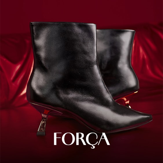 Bota Feminina Cano Curto Salto Kitten Heel Taça Dourado
