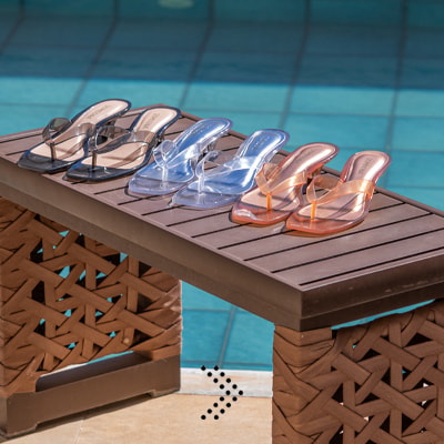Tamanco Feminino Jelly Transparente